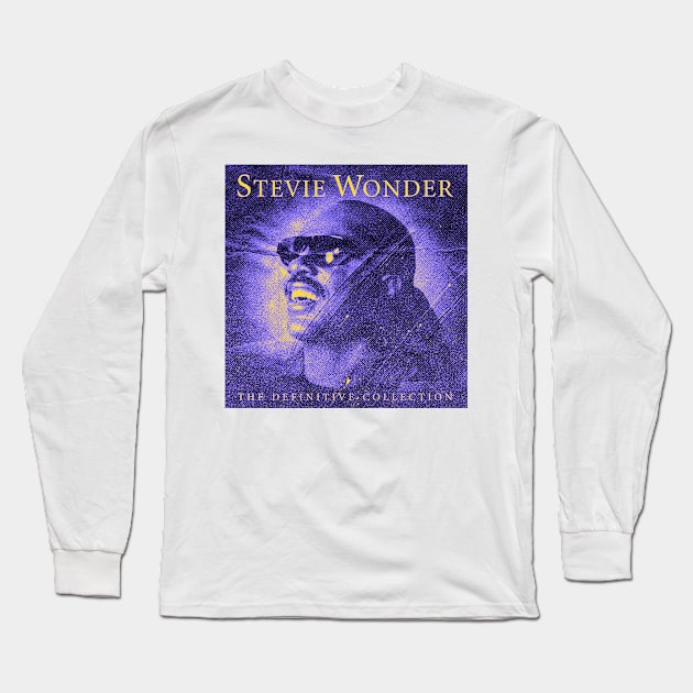 Album Stevie Wonder Neon Purple Long Sleeve T-Shirt by Mugo Muncarsol